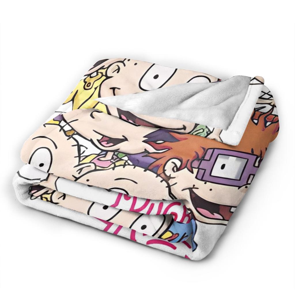Relax Rugrat Pile Up anime cartoon kids Blanket Merch Sofa Decorative  Throw Blankets Soft Velvet for Travel