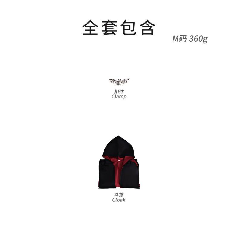 Halloween Gothic Vampire Hooded Cloak Black Red Reversible Medieval Vintage Cape Cosplay Costume