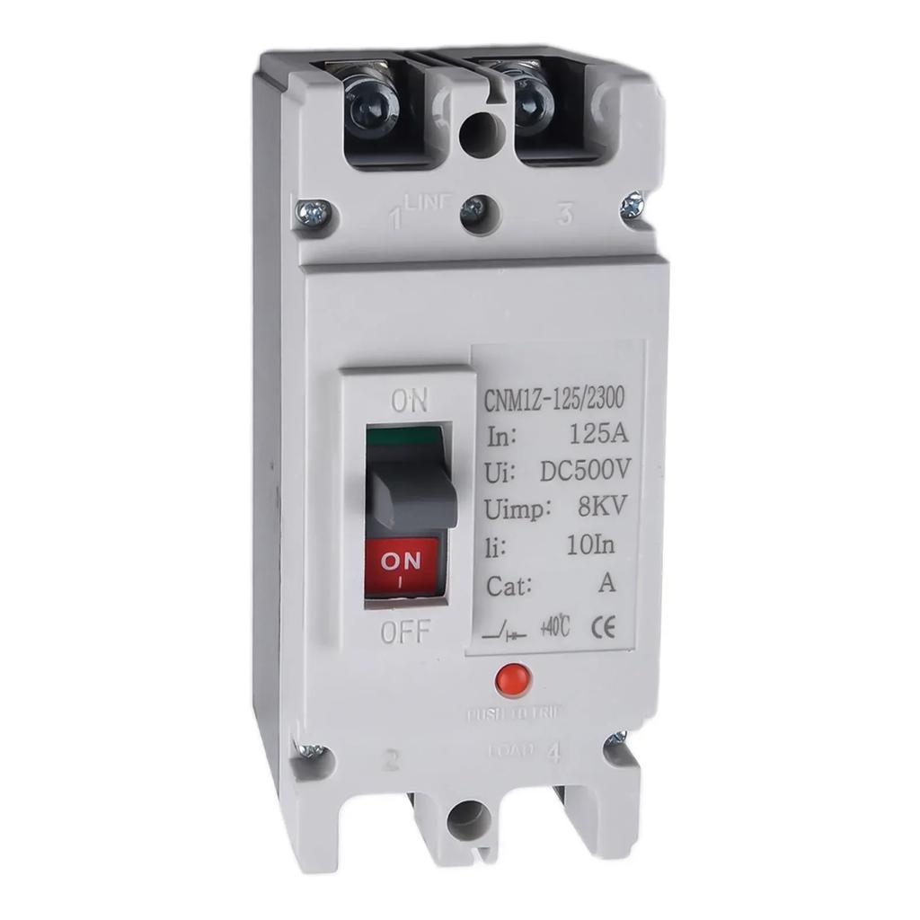 Solar Energy 2P DC Circuit Breaker MCCB Molded Case Rated Current 125A Rated Voltage 600V DC for Battery Systems