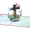 Религиозные кресты Пасхальная открытка, 3D Pop-up Пасхальная открытка, Религиозная открытка сочувствия, Открытка соболезнования с запиской и конвертом
