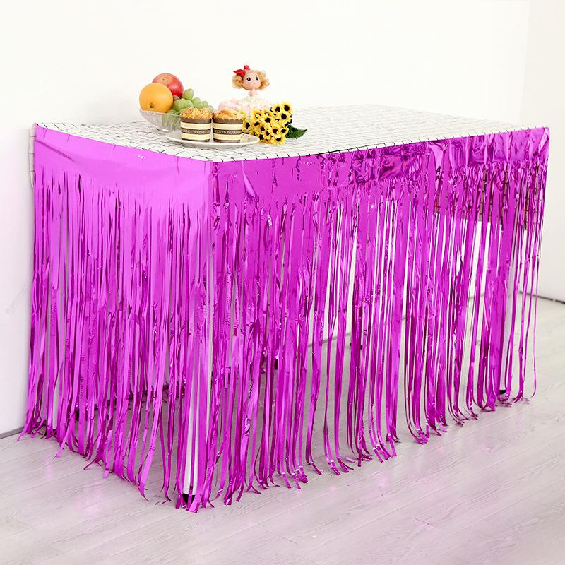 Мишурная юбка для стола 275x75см - Украшение для вечеринки и мероприятия