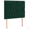 Tête de lit - Maison Exclusive - 100 x 7 x 118/128 cm - Velours vert foncé - Pieds en bois réglable