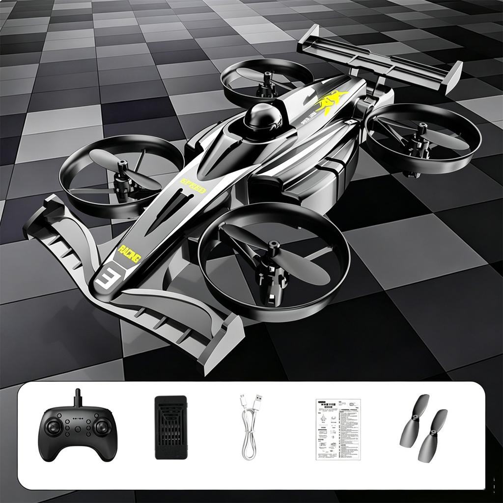 2-in-1 Land and Stunt Drone, Drift Quadcopter Remote Control Aircraft