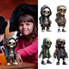 Cool Skull Statue Black Skeleton Doll Portable Skeleton Figurines Car Instrument Panel
