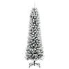 VidaXL Sapin de Noël artificiel mince avec neige floquée 240 cm PVC/PE, arbre de Noël artificiel, arbre artificiel, ornement 4019689