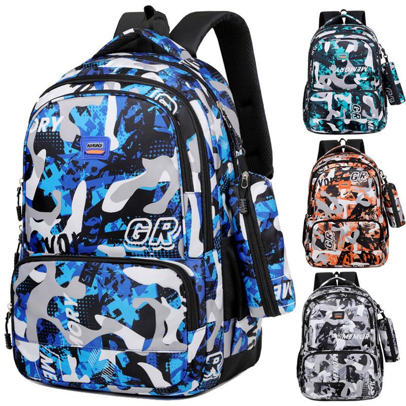 Large Backpack Printed Capacity Wear Resistant Schoolbag Student