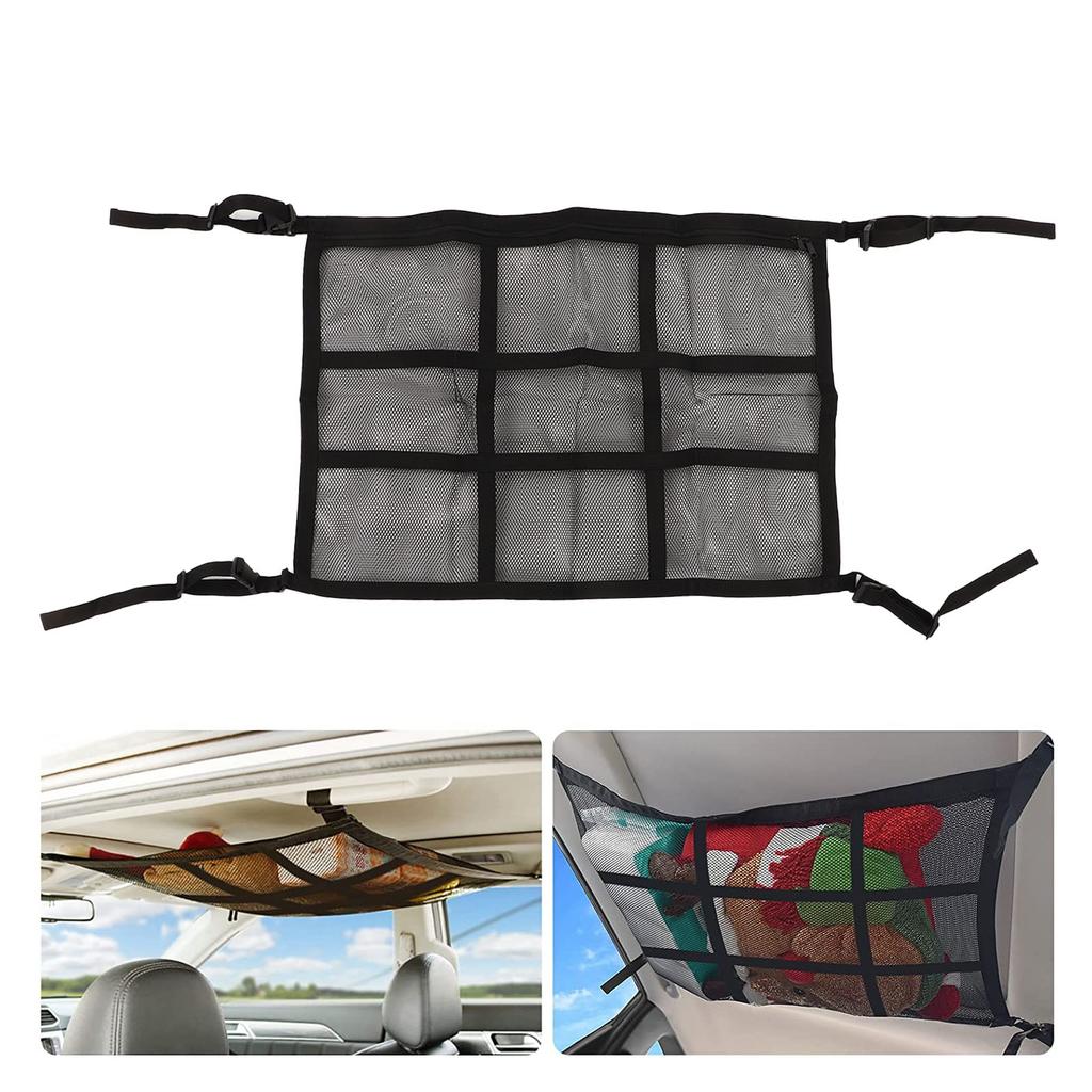 Карман-сетка для груза на потолок автомобиля, износостойкий органайзер для хранения на крыше автомобиля для длительных поездок, кемпинга, игрушек, мелочей