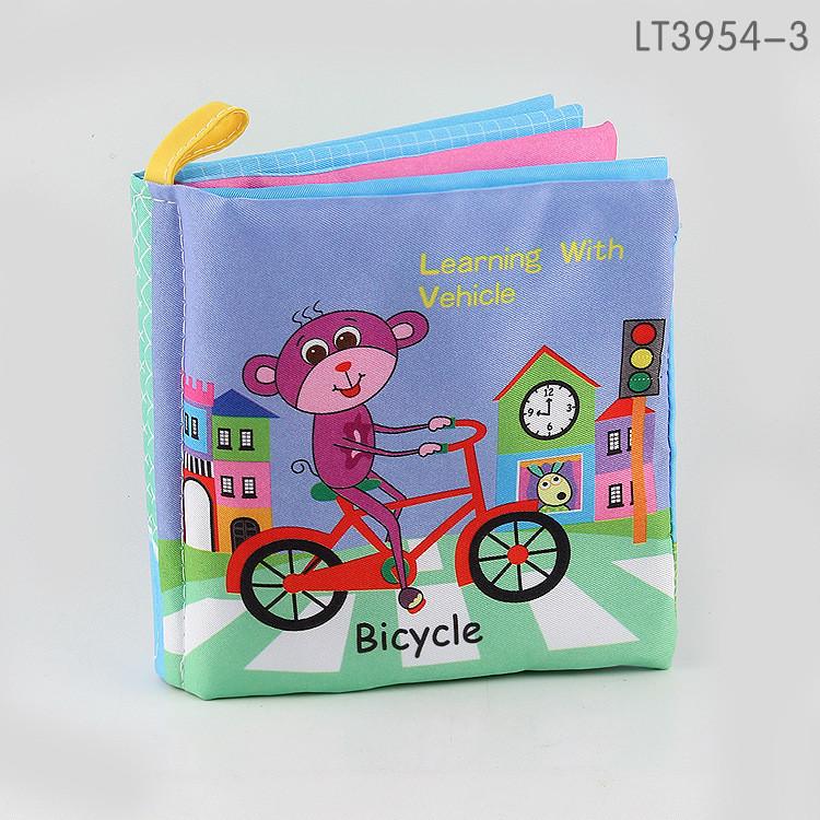2017 Детская тканевая книга Игрушка для раннего развития Английская познавательная карманная книга Устойчивая к разрывам С шуршащей бумагой Пищалка
