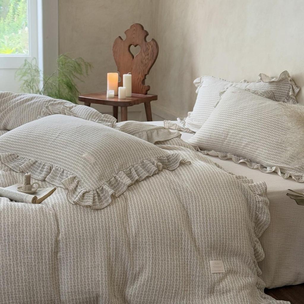 G5Z Французская Ретро Двухслойная Полностью Хлопковая Кружевная Пододеяльник