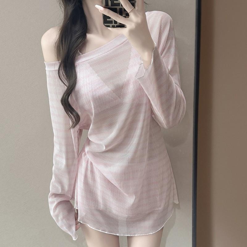 Pure Desire Lazy Style Hot Girl Blouse Bikini Split Three-piece Sexy Long-sleeved Swimming Suit Female