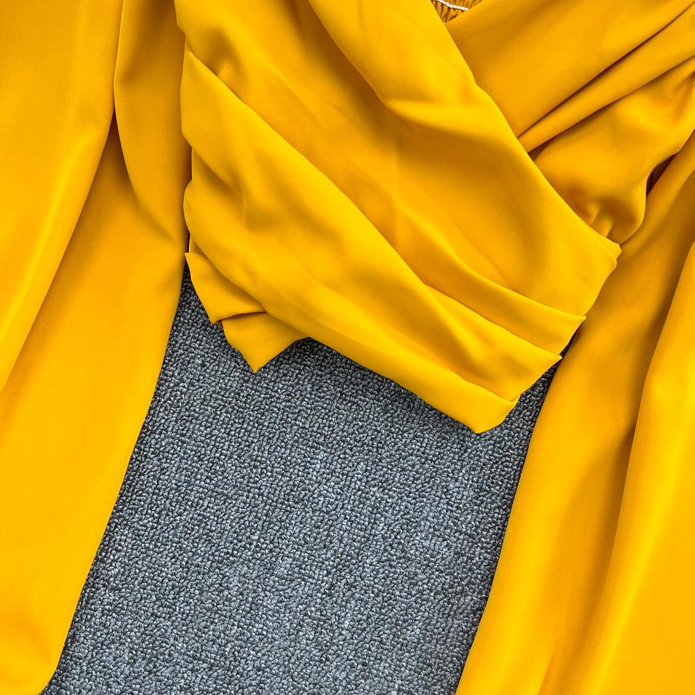 YYFS Женские модные повседневные весенне-осенние однотонные блузки и рубашки с v-образным вырезом и длинным рукавом с принтом