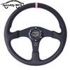 Spceddy MCX Pink Suede Steering Wheel 13inch 330mm 14inch 350mm Flat Racing Sport Real Leather Steering Wheel Universal