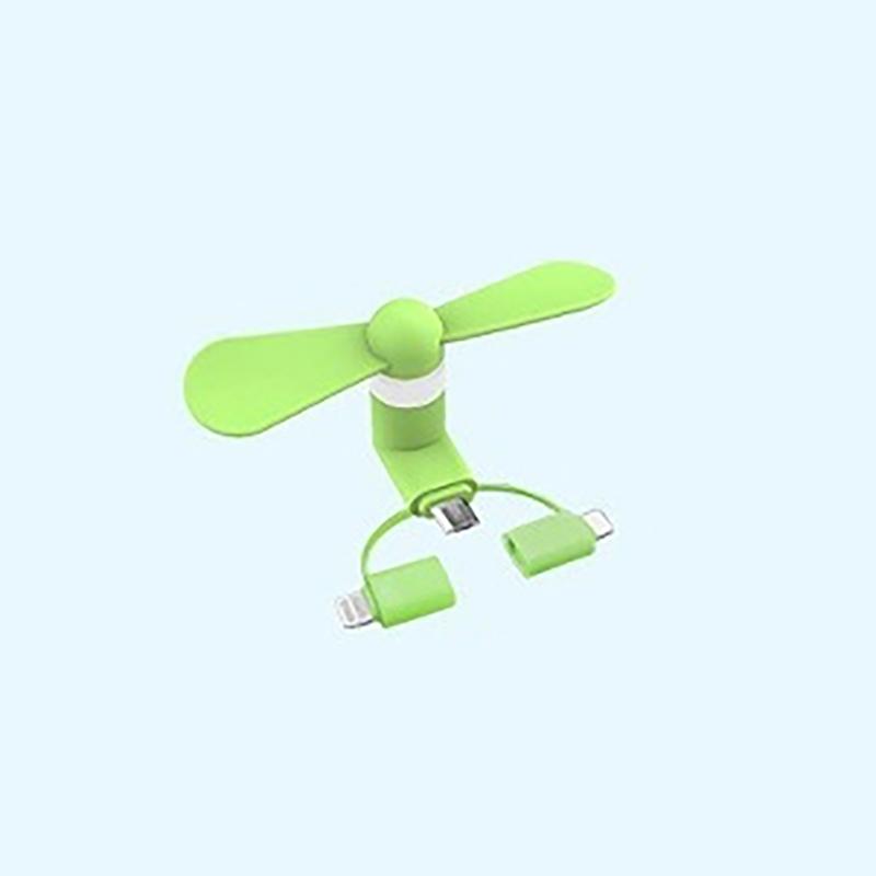 Мини-вентилятор для охлаждения телефона, Plug & Play, универсальный, 3 порта, маленький вентилятор для лета, прогулок на свежем воздухе, покупок, повседневного использования