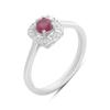 Серебряное кольцо с натуральным рубином 0.533ct, вес изделия 2,2 гр (2187851)