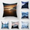 Living Room Sofa Car Cushion Cover Luxury Home Decoration Pillow Cover Sunset Twilight Natural Scenery Print
