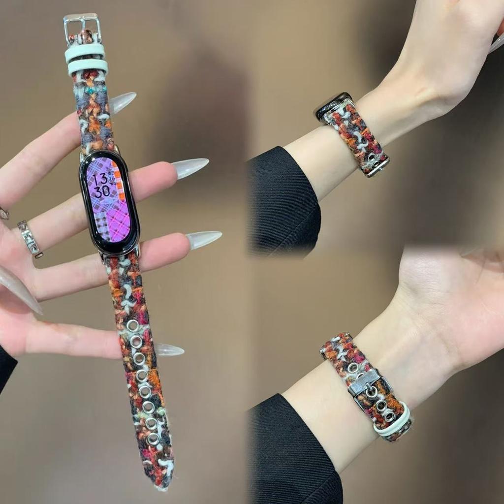 Wool thin strap is suitable for Apple s10 watch Xiaomi 8/9Pro bracelet fit3 Huawei GT5/4/3.