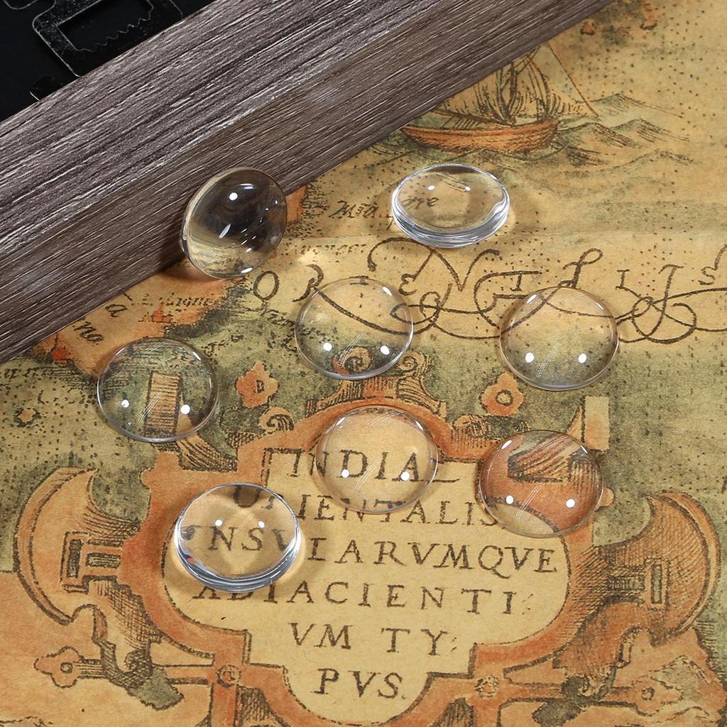 Прозрачный стеклянный кабошон с плоской задней стороной для украшения ювелирных изделий и колец DIY