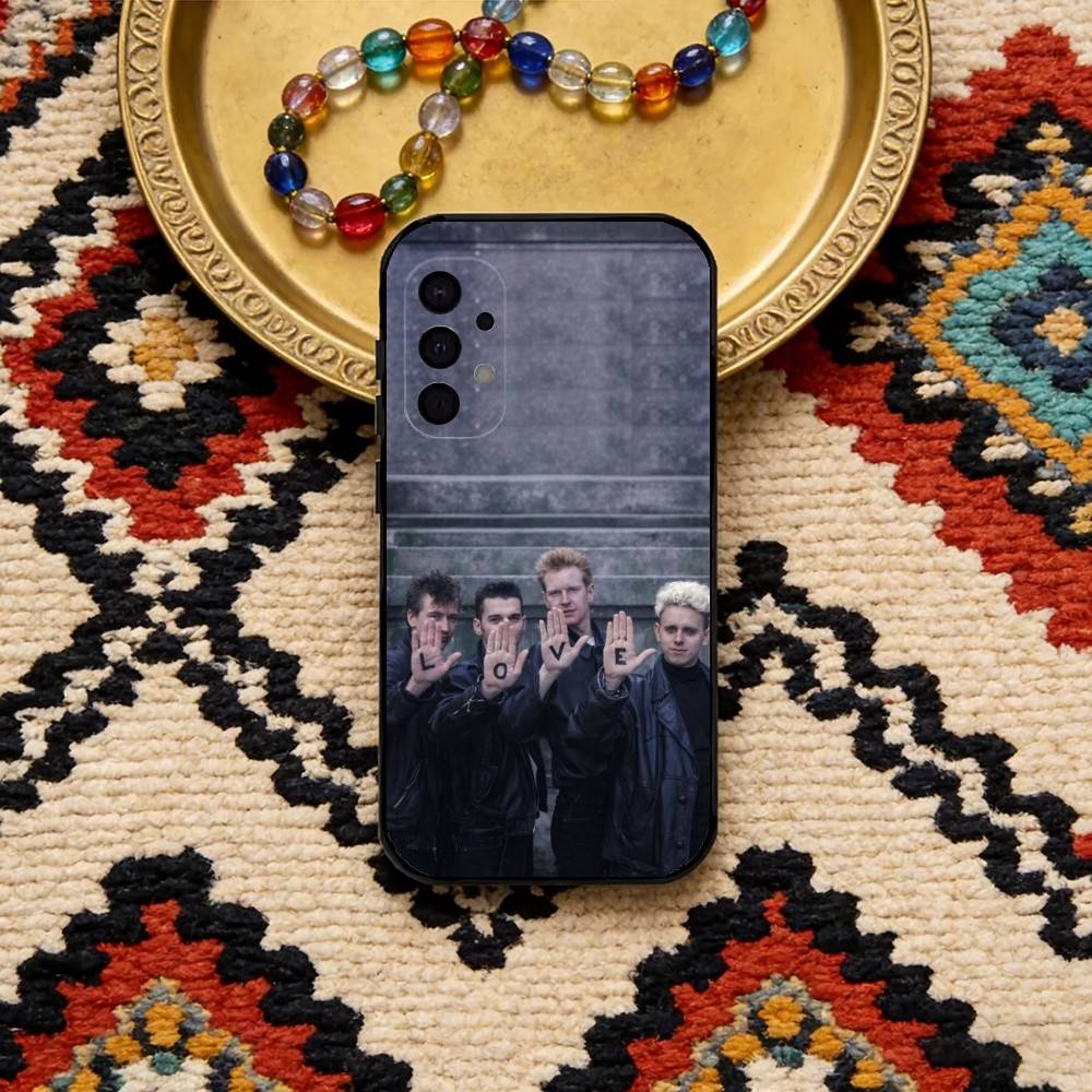 Чехол для телефона Depeche Mode (группа D) для Samsung S25, S24, S23, S22, S21, S20, Ultra, Plus, FE Черный Мягкий Чехол
