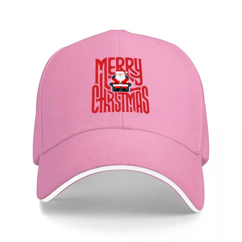 MERRY CHRISTMAS SANTA CLAUS BLACK BASEBALL CAP WITH RED EMBROIDERY FESTIVE HOLIDAY DESIGN FOR Unisex AND Women