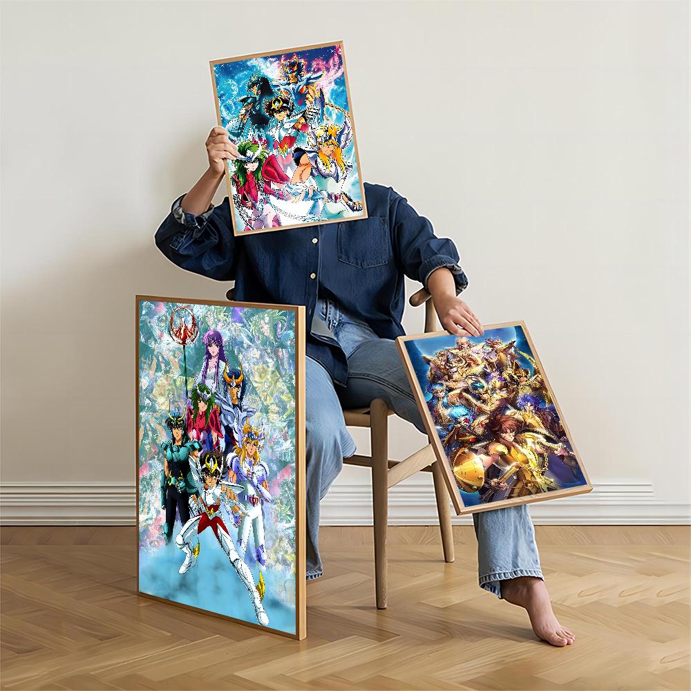 Saint Seiya Whitepaper Плакат Водонепроницаемая бумажная наклейка Кофейня Бар Эстетическое искусство Настенная живопись