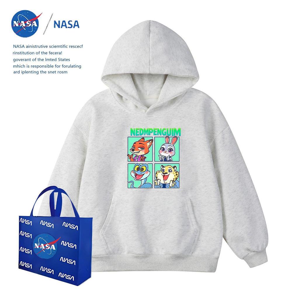 NASA Zootopia Kids Hoodie: Cute Cartoon Police Officer Judy & Nick Jacket