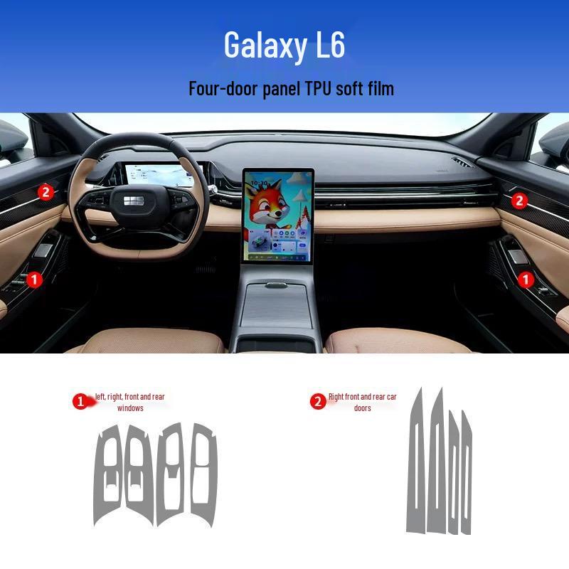 Защитная пленка для навигации и консоли интерьера Geely Galaxy L6