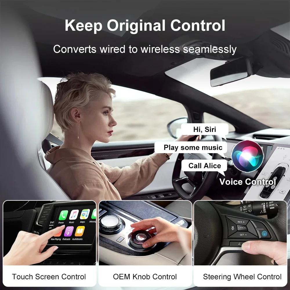 Мини Беспроводной Carplay 2В1 Автомобильный AI Бокс USB/TYPE-C Wifi 5.8G Адаптер Android Auto Смарт Донгл Plug & Play для Toyota VW