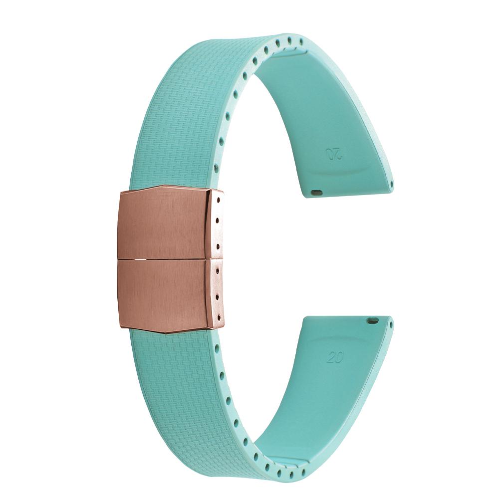 20 мм каучуковые ремешки Delugs CTS Fkm для часов с застежкой-бабочкой 4 цветов Уникальная текстура Быстросъемный ремешок для часов для брендовых часов