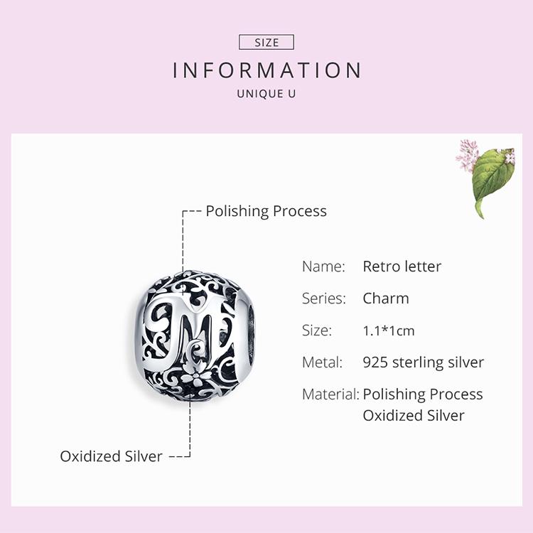 Шарм BAMOER из стерлингового серебра, для браслета