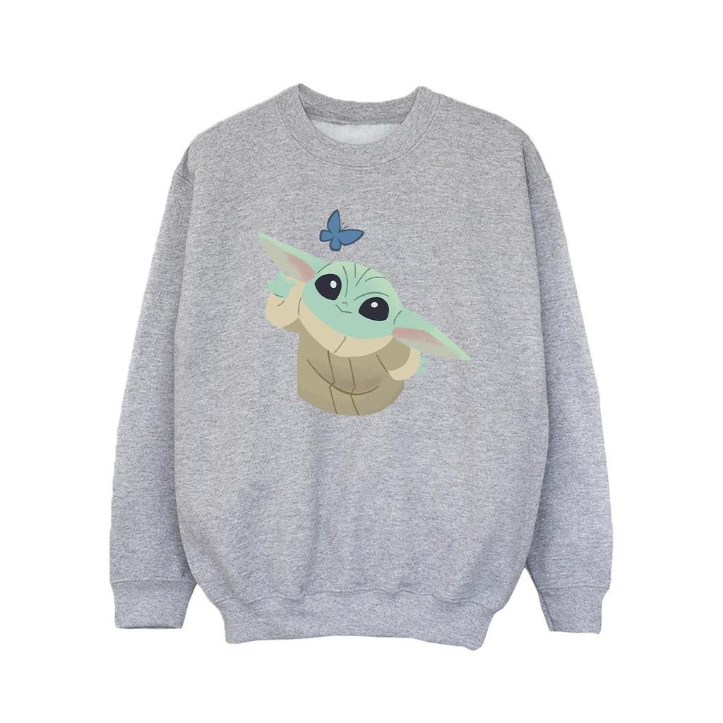 Star Wars Girls The Mandalorian Butterfly Catching Sweatshirt