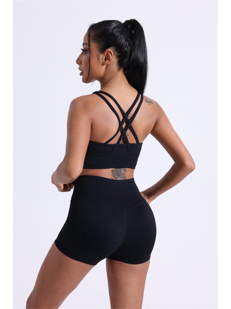 Женский спортивный бюстгальтер для йоги с перекрещенной спинкой Nude Feel