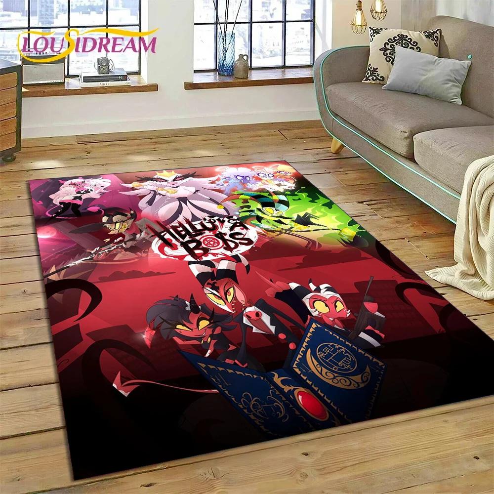 Мультфильм H-Helluva Boss Blitzo H-Hazbin Hotel Ковер для спальни Гостиная Домашний диван Украшение, детский большой декоративный напольный коврик