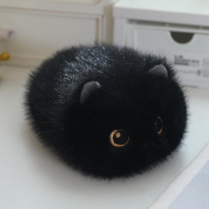 2025Cm Black Cat Siamese Kitten Plush Toys Cartoon Lifelike Kitten Dolls Animal Artificial Touch Doll Kids Girls Birthday Gifts
