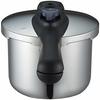 PEARL METAL Pressure Cooker, 3.5L, IH Compatible, Triple-Layer Bottom, Switchable, Recipe Included, Quick Eco, H-5040 Stainless Steel