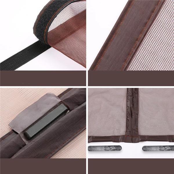 Летняя сетчатая дверная сетка против насекомых, мух, комаров, занавеска на дверь, спальня, кухня, дверной экран, мягкая занавеска на липучке