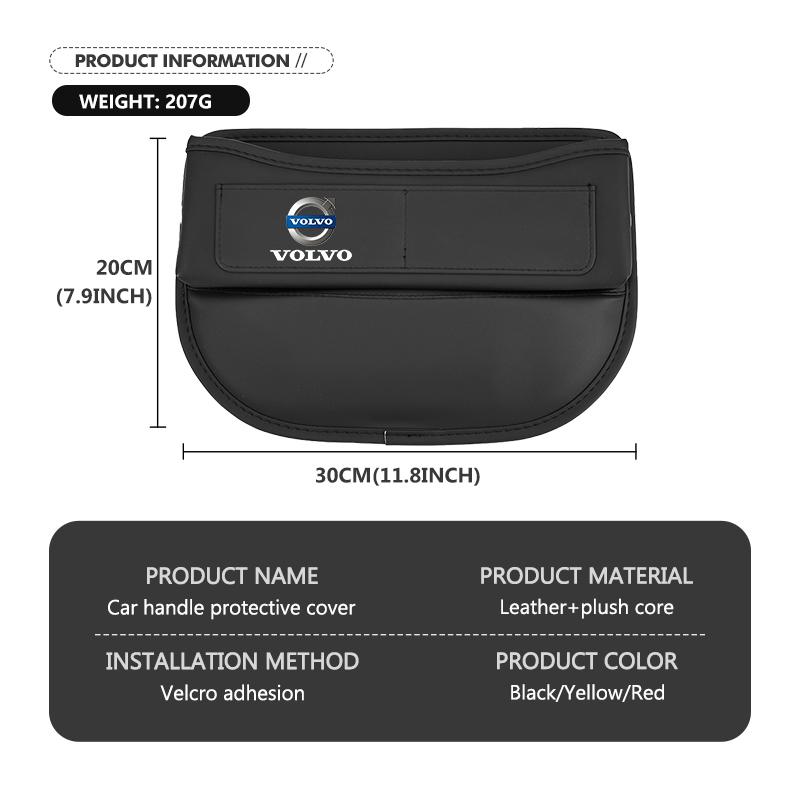 Car Seat Gap Storage Organizer Leather Auto Console Side Pocket For Volvo V60 V90 S60 S80 S90 C30 XC40 XC60 XC70 XC90 V40