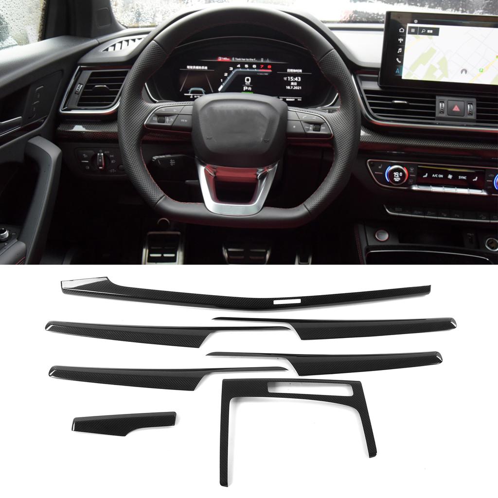 7PCS Car Interior Trim Strip Kit Dry Carbon   Anti UV Replacement for   2018+ LHD