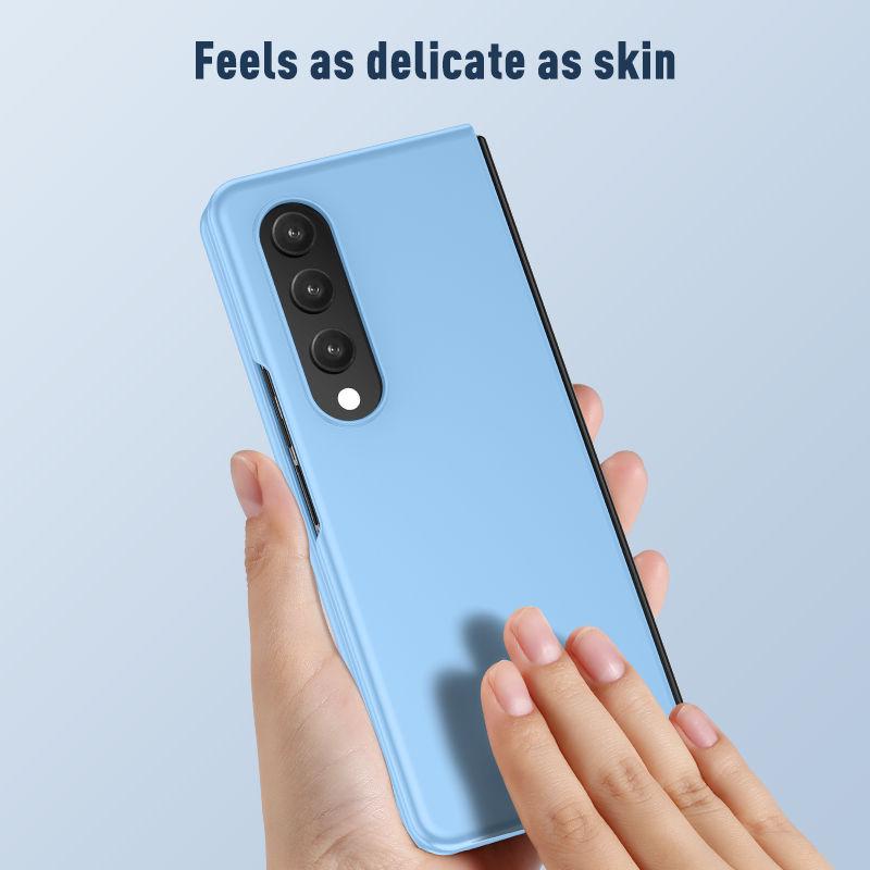 Для Samsung Galaxy Z Fold 4 модный скраб для кожи чехол для мобильного телефона с точным вырезом ультратонкий складной чехол