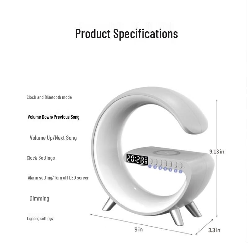 Bach Johann G7 Portable HIFI Bluetooth Speaker with Ambient Light