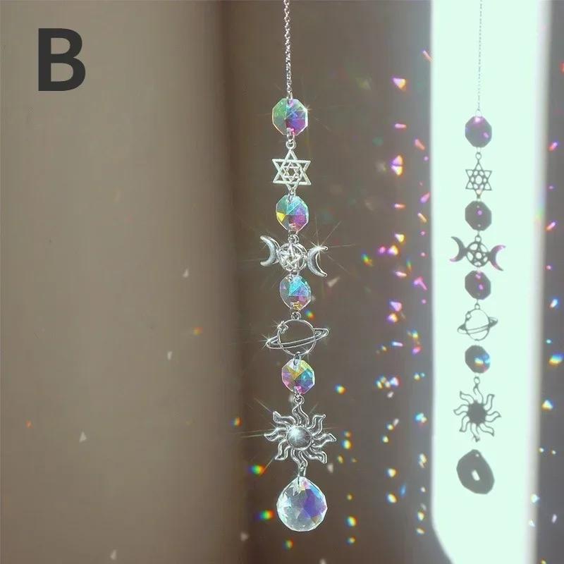 Хрустальная подвеска Wind Chime Moon Sun Catcher Diamond Prisms Dream Decoration Crafts Accessories Tools Home Garden Decor Windchime