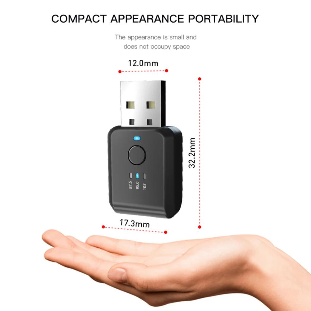 FM02 Mini USB Power Car Kit Handsfree Call USB Wireless Receiver Transmitter Dongle Bluetooth-Compatible Auto Accessories