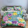 Colorful flowers and butterflies. Bedding sets Duvet cover sets Duvet covers Pillowcases(1 * Duvet Cover 2 * Pillowcases without duvet insert)