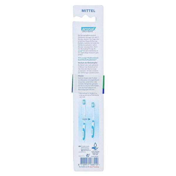 Aronal Eco Dent Replaceable Toothbrush Head Medium 3st