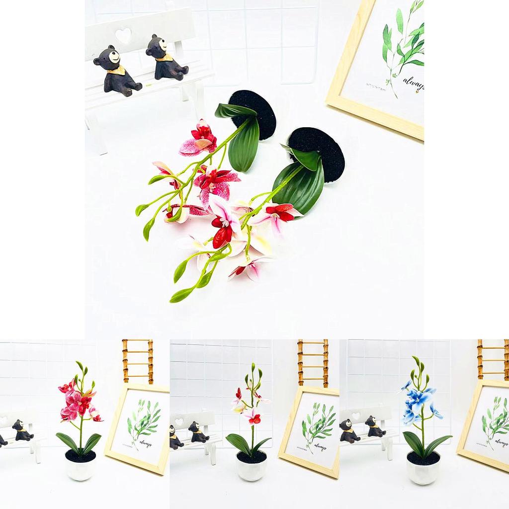 Simulated Phalaenopsis Potted Artificial Artificial Flower For Photography And Home Enhancement