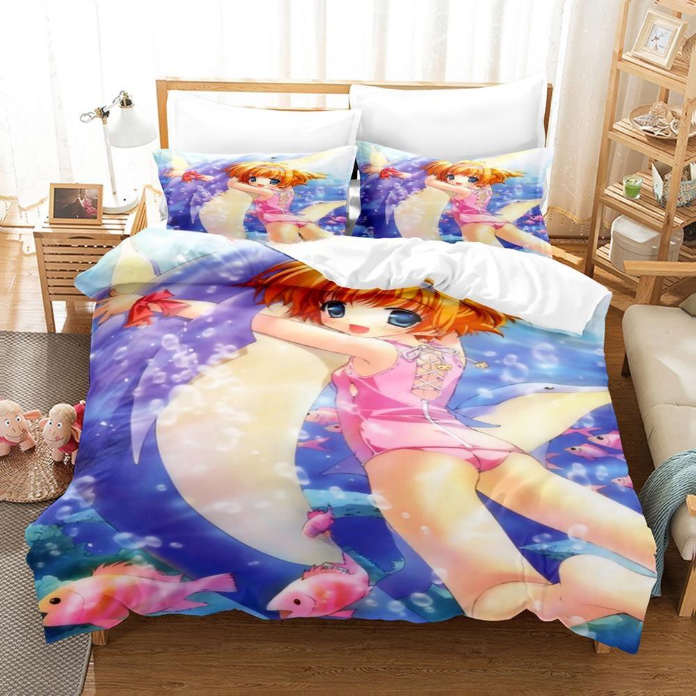 3D Печать Аниме Каваи Девочки Ризельмайн Постельный Набор Односпальный Полуторный Двуспальный Кингсайз Набор для Кровати Взрослый Детский Спальня Комплекты Пододеяльников