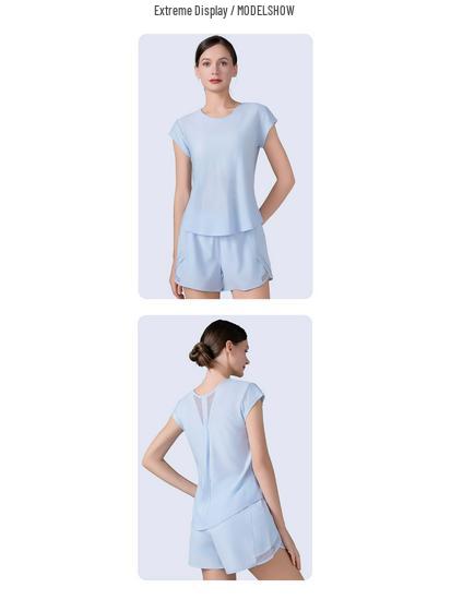 Women's Quick-Dry Yoga & Running T-Shirt - Loose, Comfortable, Slimming, Breathable Short Sleeve for Summer Fitness