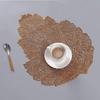 Placemat For Dining Table Coasters Leaf Simulation Plant Cup PVC Coffee Table Mats Kitchen Christmas Home Decoration