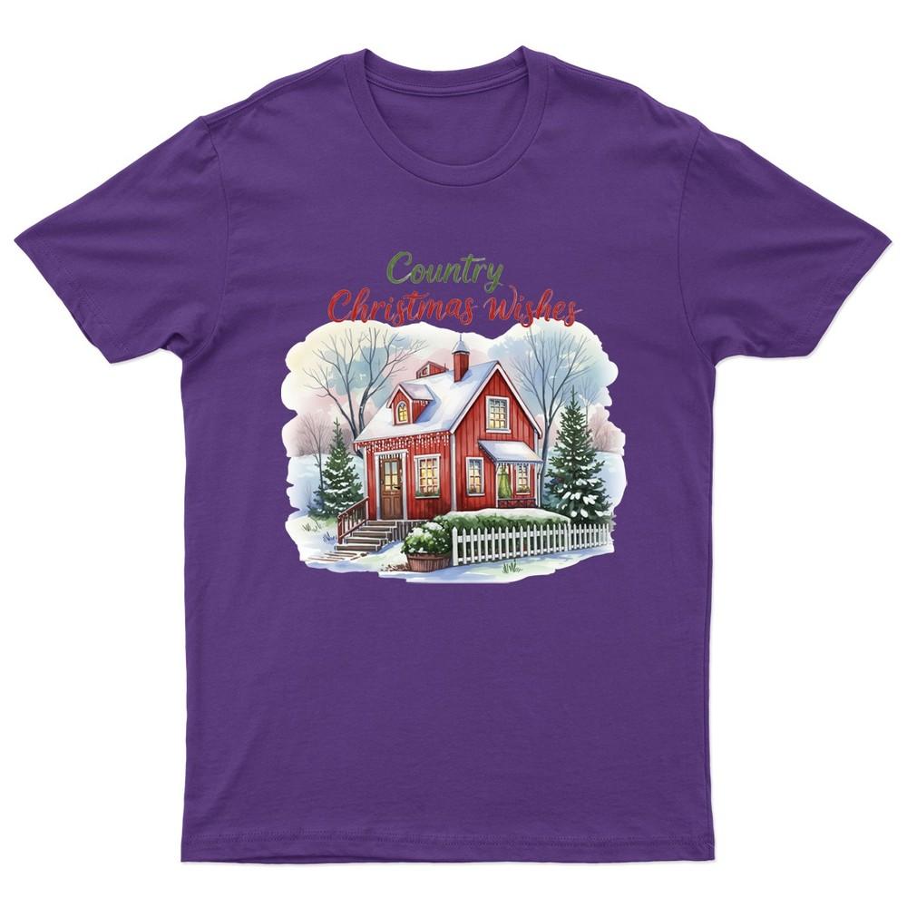 Country Christmas Wishes Holiday TShirt Unisex Gift Retro Seasonal Funny Xmas