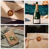1pc Wax Seal Stamp Set Sealing Wax Stamp Solid Brass Head with Wood Handle for Envelopes Invitations Gift Card Flower 83x22mm Stamps: 25x14.5mm