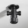 304 нержавеющая сталь черный 3-ходовой T-образный клапан аксессуары для ванной комнаты распределитель воды настенный душевой клапан фиксирующий кронштейн угловой клапан